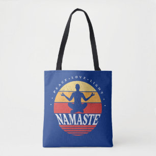 Retro Namaste, Yoga-Pose Tasche