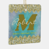 Retro Name bedeutet Ornament, Custom Keepake Keramikornament (Rechts)