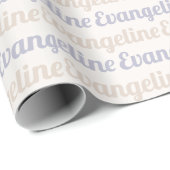 Retro-Name benutzerdefiniert Geschenkpapier (Rolleneckpunkt)