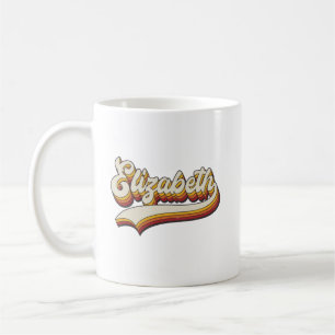 Retro-Name Elizabeth 70er Jahre Vintage-Design Kaffeetasse