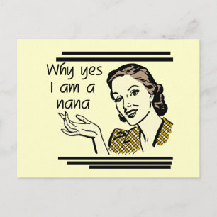 Retro Nana T - Shirt und Geschenke Postkarte