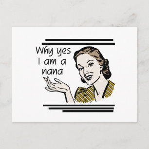 Retro Nana T - Shirt und Geschenke Postkarte
