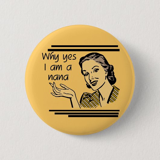 Retro Nana-T - Shirts und -geschenke Button (Vorderseite)