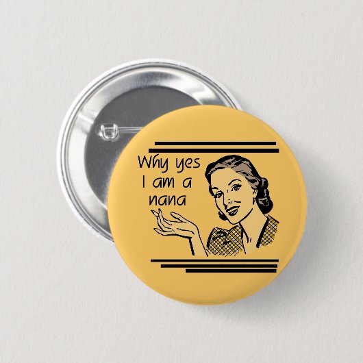 Retro Nana-T - Shirts und -geschenke Button (Vorne & Hinten)