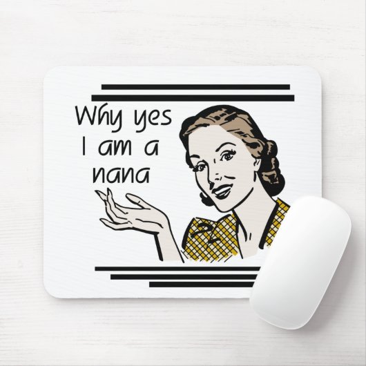 Retro Nana-T - Shirts und -geschenke Mousepad (Mit Mouse)