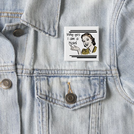 Retro Nani T - Shirts und Geschenke Button (Beispiel)