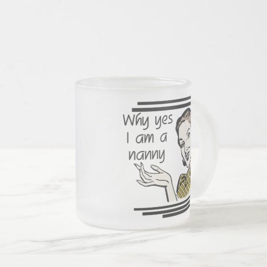 Retro Nanny T-shirts and Gifts Mattglastasse (VorderseiteRechts)