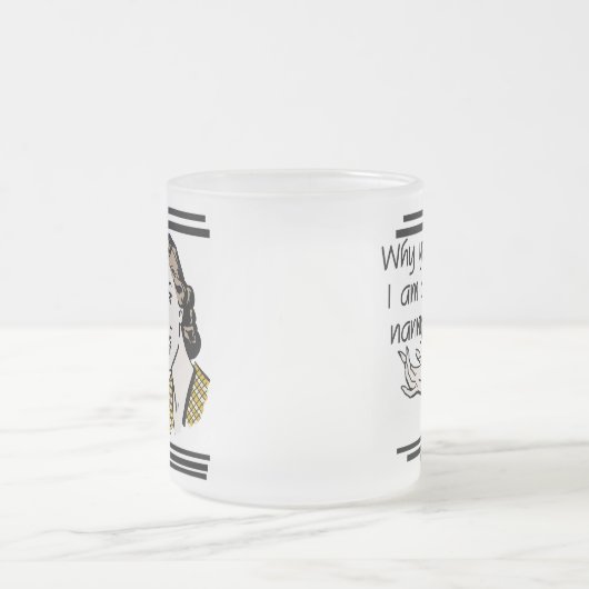 Retro Nanny T-shirts and Gifts Mattglastasse (Mittel)