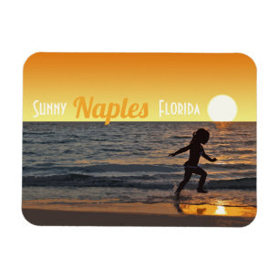 Retro Naples Florida Magnet