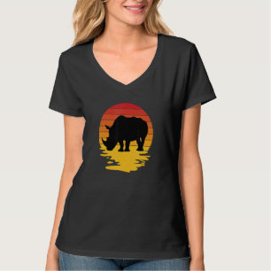 Retro Nashorn Dicke Einhörner Fettes Nashorn T-Shirt