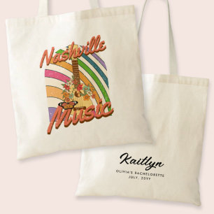 Retro Nashville Bachelorette Personalisiert Tote B Tragetasche
