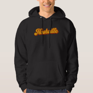 Retro Nashville Script Design - Vintag Sunset Hoodie