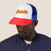 Retro Nashville Script Design - Vintag Sunset Truckerkappe (Beispiel)