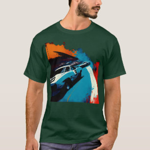 Retro NasRace abgeschnitten T-Shirt