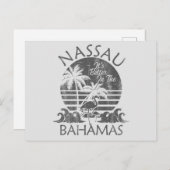 Retro Nassau Bahamas Postcard Aussichtskarte Postkarte (Vorne/Hinten)