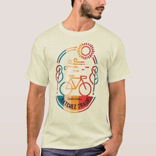 Retro Natchez Radweg. T-Shirt (Vorderseite)