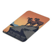 Retro National Parks Travel Poster Magnet (Linke Seite)