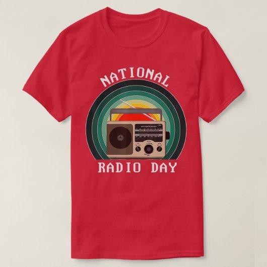 Retro National Radio Day Ham Radio Kostüm T-Shirt (Design vorne)