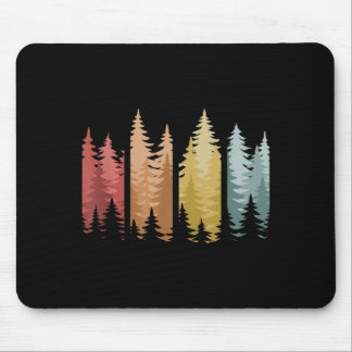 Retro-Natur-Bäume-Wildlife-Vintage-Wald Mousepad