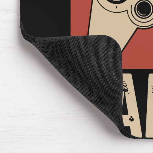Retro Natural Born Gamer Funny Mousepad (Ecke)