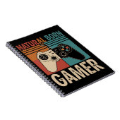 Retro Natural Born Gamer Funny Notizblock (Rechte Seite)