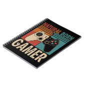 Retro Natural Born Gamer Funny Notizblock (Linke Seite)