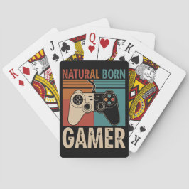 Retro Natural Born Gamer Funny Spielkarten