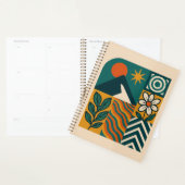 Retro Nature Abstrakt Art-Modern Geometric Floral Planer (Anzeige)
