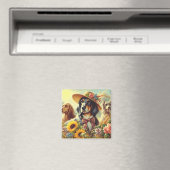 Retro Nature Hunde Magnet (In Situ (Geschirrspüler))