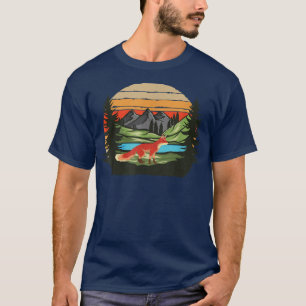 Retro Naturewald Bäume Bergsee-Zauber T-Shirt