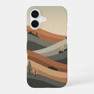 Retro Natürlicher Hügel iPhone 16 Hülle