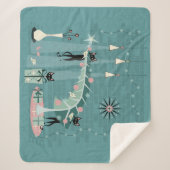 Retro Naughty Kitty Weihnachten ©studioxtine Sherpadecke (Vorderseite)