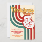 Retro naughty Santa Claus Einladung (Vorderseite)