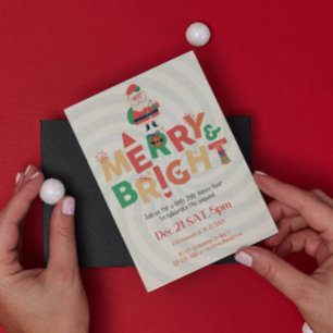 Retro naughty Santa Claus Einladung