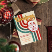 Retro naughty Santa Claus Einladung