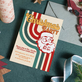 Retro naughty Santa Claus Einladung