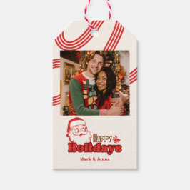 Retro naughty Santa Claus Geschenkanhänger