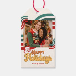 Retro naughty Santa Claus Geschenkanhänger