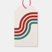 Retro naughty Santa Claus Geschenkanhänger (Rückseite)