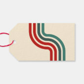 Retro naughty Santa Claus Geschenkanhänger (Rückseite Horizontal)