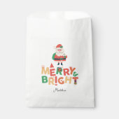 Retro naughty Santa Claus Geschenktütchen (Vorderseite)