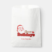 Retro naughty Santa Claus Geschenktütchen (Vorderseite)