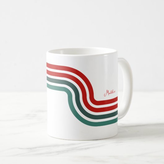 Retro naughty Santa Claus Kaffeetasse (VorderseiteRechts)