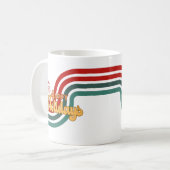 Retro naughty Santa Claus Kaffeetasse (Vorderseite Links)