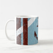 Retro Nautical Anchor Red Blue Grunge erschüttert Kaffeetasse (Links)