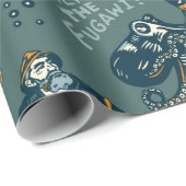 Retro-Nautical-Threading-Muster Geschenkpapier (Rolleneckpunkt)