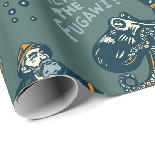 Retro-Nautical-Threading-Muster Geschenkpapier (Rolleneckpunkt)