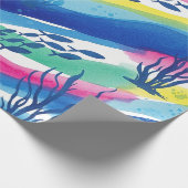 Retro-nautisches Aquarellmuster (3) Geschenkpapier (Ecke)