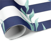 Retro-nautisches Aquarellmuster (8) Geschenkpapier (Rolleneckpunkt)