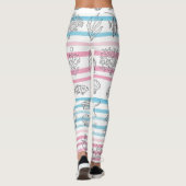Retro-nautisches Wasserfarbmuster (12) Leggings (Rückseite)